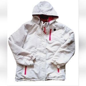 Roebuck And Co Kids Winter Jacket Size 16 XL Girls White And Pink